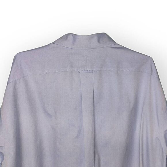 Roundtree & York Mens‎ Shirt 18.5" Blue Oxford Button Down Gold Label Preppy - Picture 4 of 8